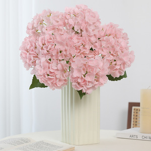 <b>Artificial</b> Hydrangea <b>Bouquet</b> 4 Heads Soft Rubber High Simulation Wedding Home Decoration - Product Image 3