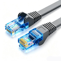 Câble Ethernet plat Cat6 UTP 32AWG OFC 1 Gbit/s 350 MHz RJ45, cordon de raccordement réseau LAN, vente en gros