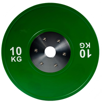 Bumper Plate mit Gummibeschichtung und Drei-Loch-Design für Krafttraining im Home Gym