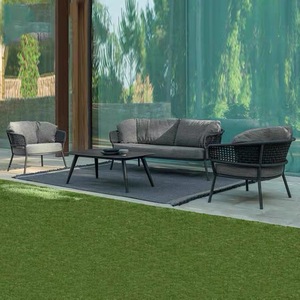 Juego de sofá moderno de madera para exteriores para patio y parque, muebles de jardín para Villa - Product Image 3