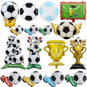 Globo de Aluminio con Forma de Balón de Fútbol, Decoración para Fiestas de Cumpleaños, Eventos Deportivos y Competiciones - Product Image 1