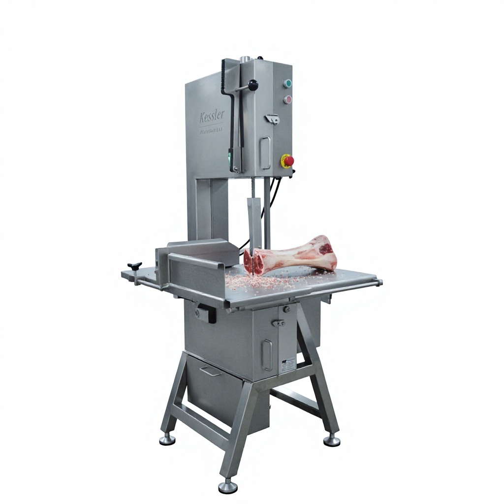 Food Grade Bone Saw KBS370 - Industrial Meat Processor with 24V Safety Protection for Frozen Meat & Bones