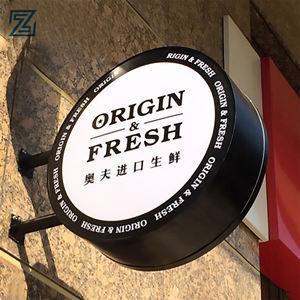 Vente en gros de panneaux lumineux publicitaires LED en acrylique de forme ronde, personnalisés, bon marché et de haute qualité - Product Image 4