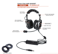 Anr Premium Pilot Aviation blue Tooth casque en Fiber de carbone avec élément de micro électronique Flexible et prises Ga