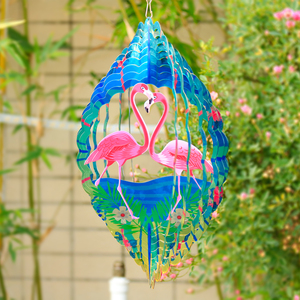 Molinetes de Viento Flamingo de 12 Pulgadas, Decoración de Jardín, Molinillo de Viento con Ilusión Holográfica, Molinetes de Viento con Forma de Animales - Product Image 5