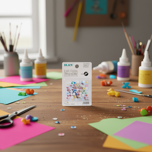 Occhi adesivi Ilan da 7 mm colorati per artigianato e giocattoli, circa 90 pezzi - Product Image 3