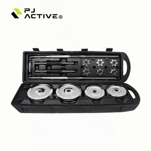 Set di Manubri e Bilanciere PINJIAN con Logo Personalizzato, Attrezzatura da <span class=keywords><strong>Palestra</strong></span> Cross Fit, Bilanciere Regolabile in Ferro da 50kg con Finitura Galvanica - Product Image 1