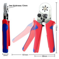 Outils de sertissage de cosses de câbles AWG 23-10, mini outils électriques, cosses tubulaires HSC8 6-4A, pinces de sertissage