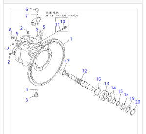 Pompe hydraulique PC75UD-3 PC75US-3 PC75UU-3 PC78US-5 708-1W-00241 708-1W-00210 pour pièces d'excavateur - Product Image 6
