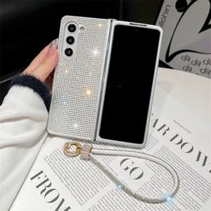 เคสโทรศัพท์ดีไซน์หรูหรา สายคริสตัลวิบวับ ประดับเพชร สำหรับ Samsung <span class=keywords><strong>Z</strong></span> Fold6 Fold5 Fold4 <span class=keywords><strong>Z</strong></span> Flip6 Flip5 Flip3 ป้องกันการกระแทก - Product Image 6
