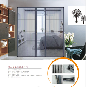 Mosquitera de Fibra de Vidrio Moderna y Personalizable de 18x16 con Malla Antirrobo <span class=keywords><strong>para</strong></span> <span class=keywords><strong>Puerta</strong></span> Principal de Apartamento, Fácil de Instalar - Product Image 2