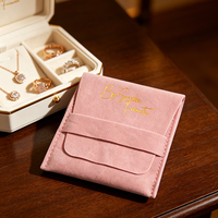 Pochette de rangement en gros personnalisée avec logo pour bijoux, bagues et boucles d'oreilles, avec sangle intégrée