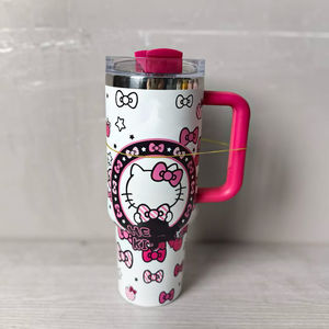 Cartone animato 40oz Stan coppette acqua invernale tazze di paglia in acciaio inox tazza con manico da viaggio auto isolato tazza di caffè - Product Image 4