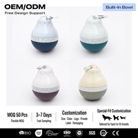 OEM ODM |   Bouteille d'eau portable pour chien avec bol intégré, anti-fuite, 200 ml, silicone, OEM ODM, prête à être expédiée, haute qualité
