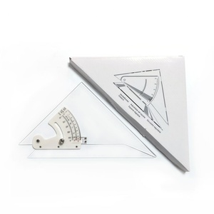 Regla de Dibujo Triangular Ajustable de 10 Pulgadas, Multiusos, de Plástico Transparente para Arquitectos - Product Image 1