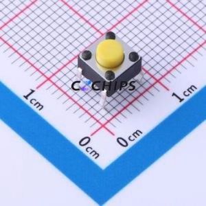 TSD001A05026A26 Tactile <b>Switch</b> Through hole Component (THT)-4P,6x6mm <b>Switch</b> Round Button 2.6N Through Hole 6mm - Product Image 1