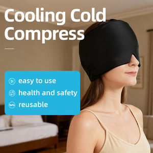OEM ODM Zwarte Migraine Hoofdpijn Verlichting Blessure Herstel Hoofd GEL Migraine Verlichtingskap - Product Image 5