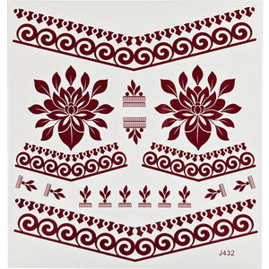 Autocollants de tatouage temporaire personnalisés en usine, pochoirs OEM, taille personnalisée, imperméables, design personnel, visage, main, corps, faux tatouage <span class=keywords><strong>Hanna</strong></span> - Product Image 2