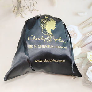 OEM saten İpek İpli çanta lüks peruk çanta saç paketleme saten saç çanta özel Logo - Product Image 3