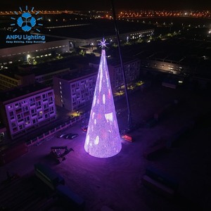 ANPU LIGHTING 50M Arbre de Noël Géant RGB Animation LED Pixel Lumineux Extérieur Étanche <span class=keywords><strong>D</strong></span>écoration Paysagère Monument Urbain Haute Qualité - Product Image 1