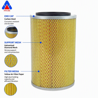 Filter Udara Lipat Kustom Efisiensi Tinggi Huahang, Presisi Tinggi 99,9% Efisiensi, Kerangka Baja Tahan Karat