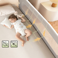 Barrière de lit bébé pliable certifiée CE, cadre métallique anti-chute, tissu Oxford, parc de sécurité pour tout-petits facile à installer OEM