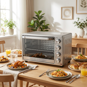 Horno <span class=keywords><strong>de</strong></span> Encimera <span class=keywords><strong>de</strong></span> 2000W con Gran Capacidad <span class=keywords><strong>de</strong></span> 45L/48L para Hornear 6 Rebanadas <span class=keywords><strong>de</strong></span> Pan Tostado y <span class=keywords><strong>Pizza</strong></span> <span class=keywords><strong>de</strong></span> 12 Pulgadas, Alta Potencia - Product Image 1