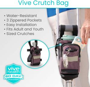 Sac de transport pour béquilles, léger et durable, avec sacs de rangement pour patients souffrant d'une fracture de jambe - Product Image 2