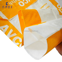 Sac à valve en PP tissé imperméable personnalisé 25 kg 50 kg Sac à valve à fond plat pour ciment, pâte à joint, poudre
