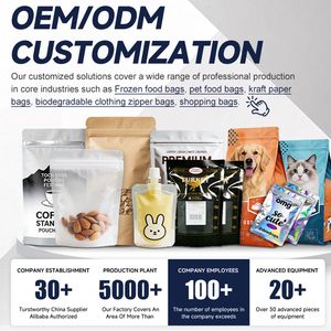 Sacchetti OEM in Plastica di Grande Formato 5kg 10kg 15kg con Manico e Fondo Piatto Richiudibili con Cerniera per Imballaggio Cibo per Cani - Product Image 4