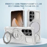 Nouveauté 2025 Étui transparent de luxe pour Samsung M36/M56/S24 Ultra/S25 Series - Antichoc, support d'anneau robuste