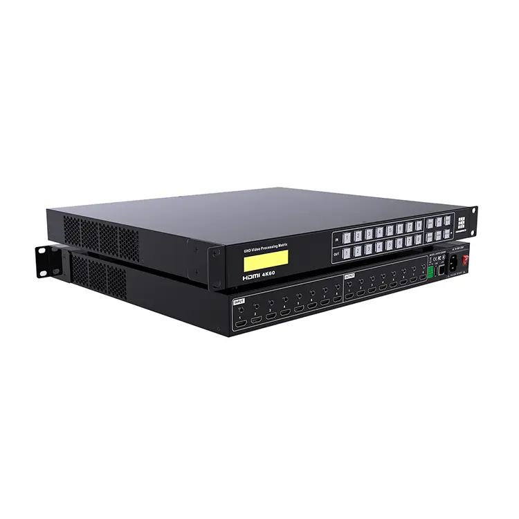 Easy installation Support 3D TV hdmi 4k60p 8 in 8 Out 8x8 video and audio av matrix switcher