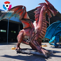 Statue de dragon grandeur nature Zigong Sanhe, robot animé géant réaliste, dragon animatronique