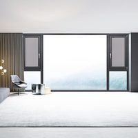 Ventanas Modernas de Aluminio con Doble Acristalamiento para Oficina en Casa, Ventana Corredera de Acero Inoxidable para Viviendas Residenciales OEM