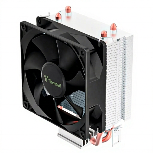 Yuanyang Custom MX2 2-Heat Pipe CPU Air Cooler Desktop PC LGA Box Compatible No LED 1-Fan Fluid Bearing 23dBA
