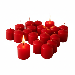 NF Lauren Red Small Pillar <b>Candle</b> Private Label Scented Cylinder Handmade Soy Wax Eco-friendly Long-Lasting Home Decor <b>Bulk</b> - Product Image 2