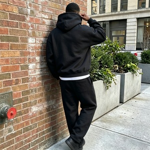 Custom Logo Men's <b>Zip</b> <b>Up</b> <b>Hoodie</b> 100% Cotton Terry Solid Color Casual Hooded Sweatshirt Print Heavyweight Plain <b>Hoodie</b> TKAN9052 - Product Image 3