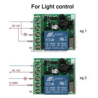 Interrupteur à distance sans fil 433Mhz DC 12V 1CH RF 10A Relais récepteur et émetteur 2CH pour serrure électromagnétique de porte DIY
