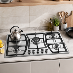 Nouvelle cuisinière à gaz encastrable en acier inoxydable à 5 brûleurs, classe A, à prix réduit, pour usage domestique, à haut rendement énergétique - Product Image 6