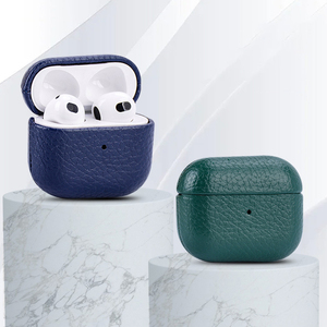 Funda Protectora de Cuero PU con Diseño de Lichi <span class=keywords><strong>para</strong></span> Auriculares, Recortes Precisos, <span class=keywords><strong>Forro</strong></span> Interior Suave <span class=keywords><strong>para</strong></span> <span class=keywords><strong>AirPods</strong></span> 3, Pro, Pro 2 - Product Image 3