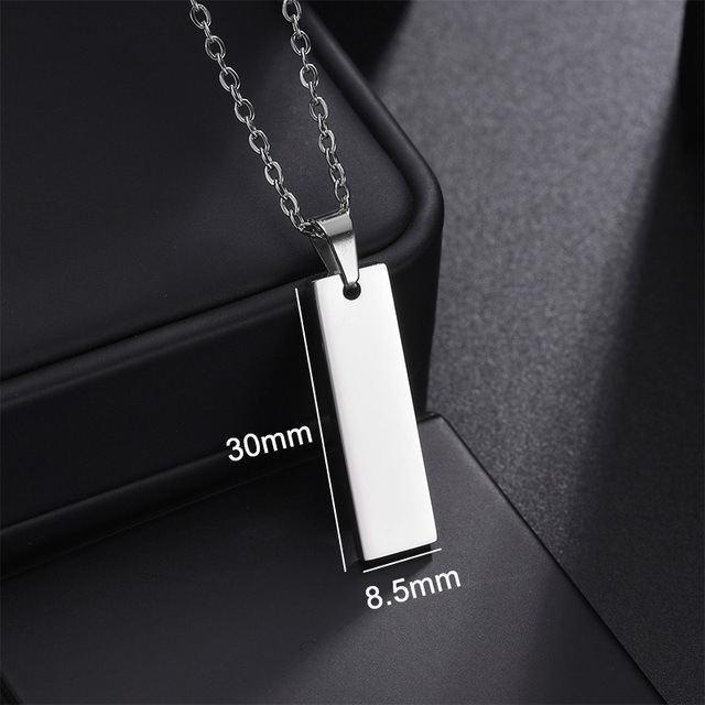 Collier en acier chain-3cm en forme de O