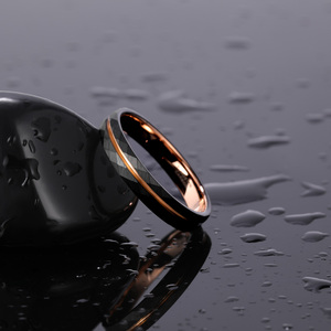 Anillos de Tungsteno Chapados en Oro Rosa de 4/6/8 mm, Estilo Clásico de Eternidad, para Hombre, para Boda o Compromiso, de Tempusort Fashion Jewelry - Product Image 5