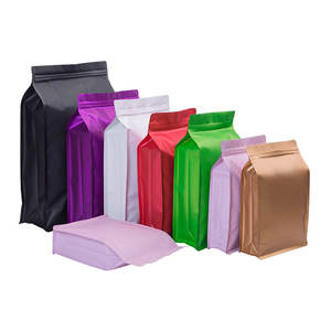 Sacs refermables en aluminium à huit soudures latérales, emballage plastique, sacs à fond plat pour céréales de 2,5 kg - Product Image 1