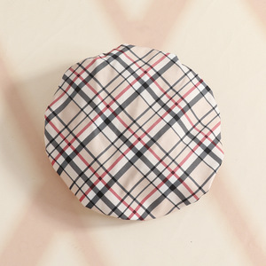 Ensemble de vêtements pour bébé <span class=keywords><strong>fille</strong></span> de 0 à 3 <span class=keywords><strong>ans</strong></span>, veste sans manches à col vertical à simple boutonnage en laine peignée d'été + robe-veste à carreaux + chapeau - Product Image 6