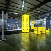 Boîte à lumière LED en aluminium personnalisée 20x20, stand d'exposition automobile, stand d'exposition pour salon professionnel, design pour salon national 4x4 en plein air