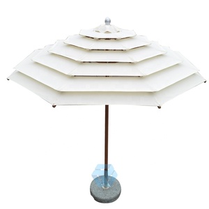 Parapluie extérieur professionnel en aluminium imperméable à l'eau 6-<span class=keywords><strong>Parasol</strong></span> classique de style pliant laminé pour une utilisation dans la cour - Product Image 2