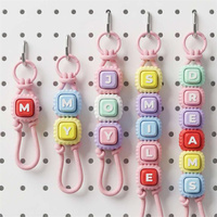 Porte-clés anti-stress en gros, jouets personnalisables, porte-clés alphabet imbriqués pour cadeau