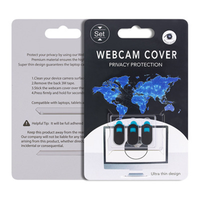 Housse pour Webcam, 3 pièces, code coulissant, plastique, sécurité pour téléphone, Webcam