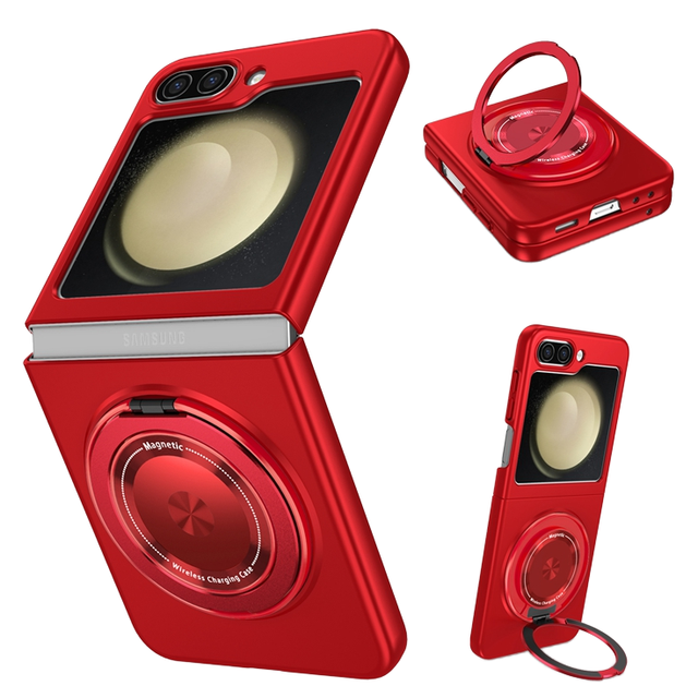 Invisible Folding Kickstand Armor Design Shockproof Magnetic Phone Case for for Z Flip 7/6/5 Hard PC TPU Cover
