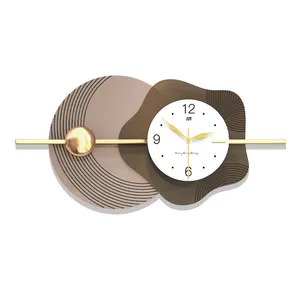 Modern Design Big Oversized 3d Luxe Metalen Horloge Grote Wandklokken Aangepast Voor Huiswoonkamerdecoraties